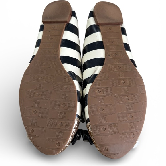Sale!!! Kate Spade Glitter Toe Black and White Flats - Picture 4 of 5